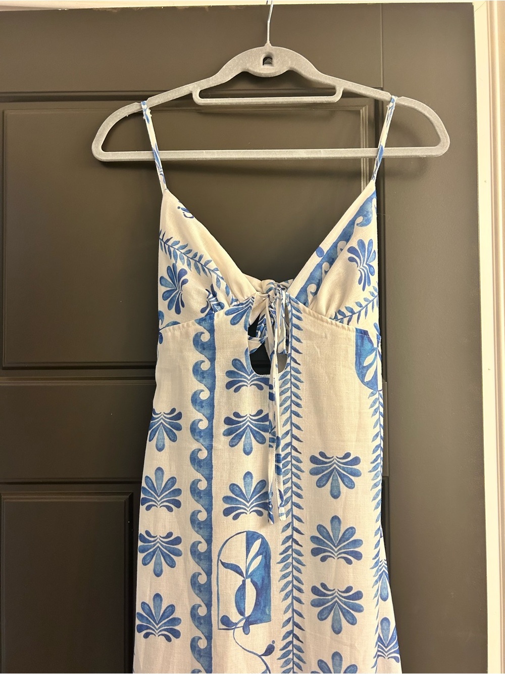 Pepper mayo blue and white maxi dress - Picture 2 of 4